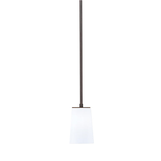 Toltec Apollo 4.5in 1-Light Pendant | Dark Granite Steel and White Opal Glass | Kitchen Island & Counter | 4.5 x 7.5 in | Model 573-DG-261