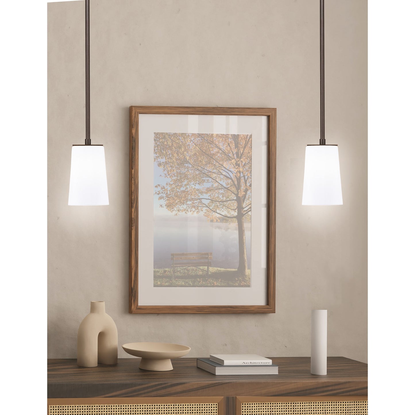 Toltec Apollo 4.5in 1-Light Pendant | Dark Granite Steel and White Opal Glass | Kitchen Island & Counter | 4.5 x 7.5 in | Model 573-DG-261
