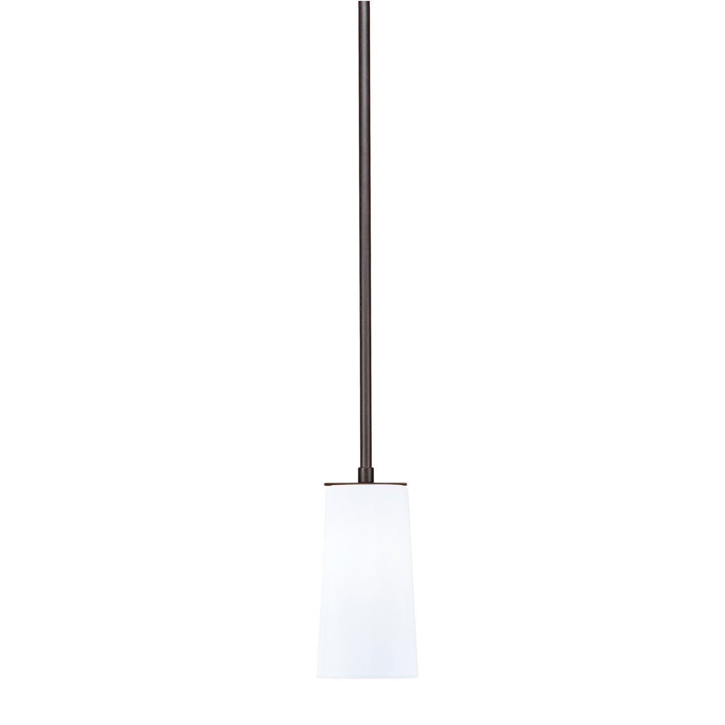 Toltec Apollo 5in 1-Light Pendant | Dark Granite Steel and White Opal Glass | Kitchen Island & Dining Room | 5 x 10.5 in | Model 573-DG-291