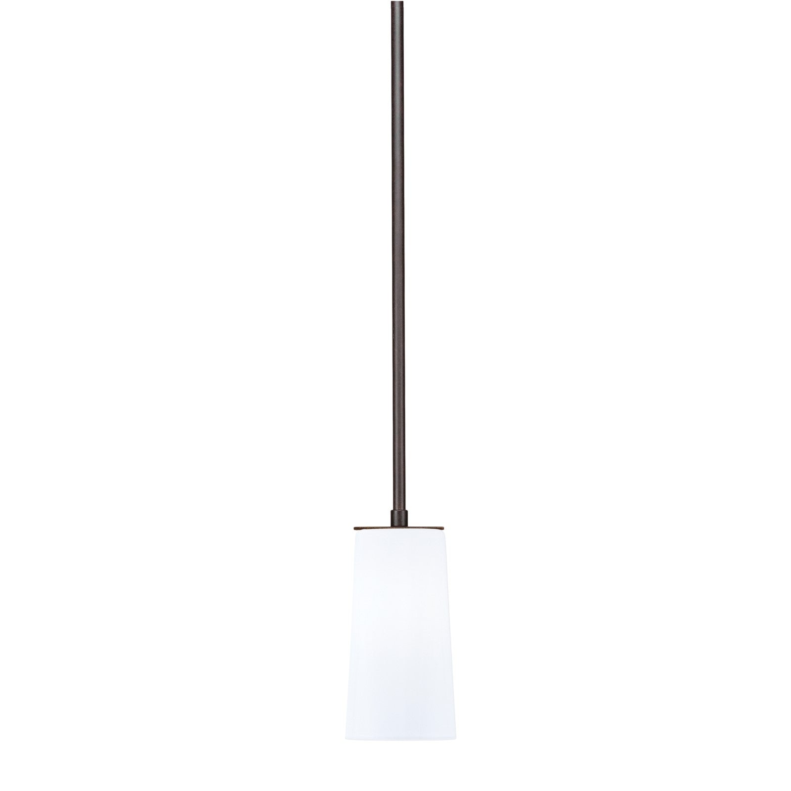 Toltec Apollo 5in 1-Light Pendant | Dark Granite Steel and White Opal Glass | Kitchen Island & Dining Room | 5 x 10.5 in | Model 573-DG-291