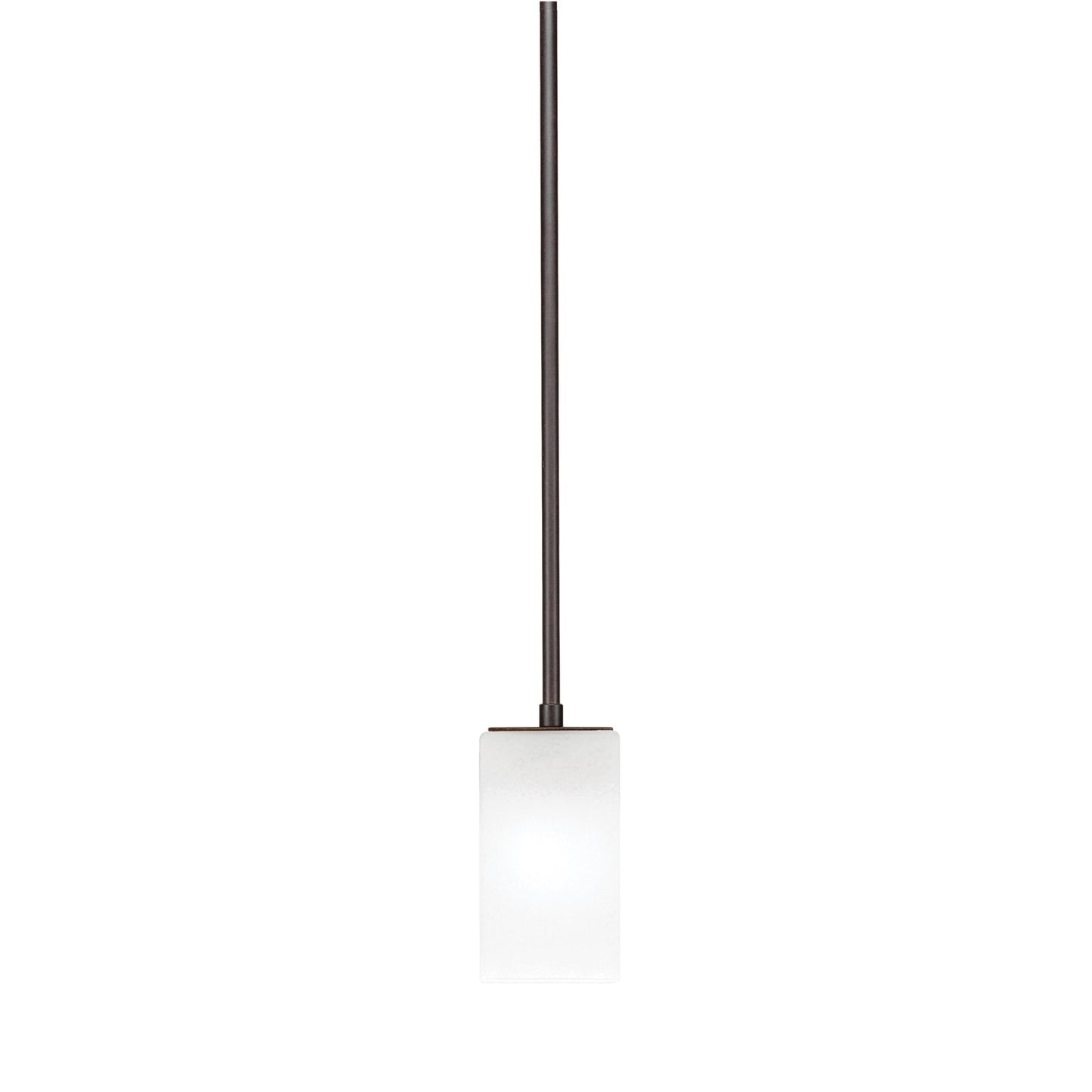 Toltec Apollo 4in 1-Light Pendant | Dark Granite Steel and White Marble Glass | Kitchen Island & Dining Area | 4 x 7.25 in | Model 573-DG-541