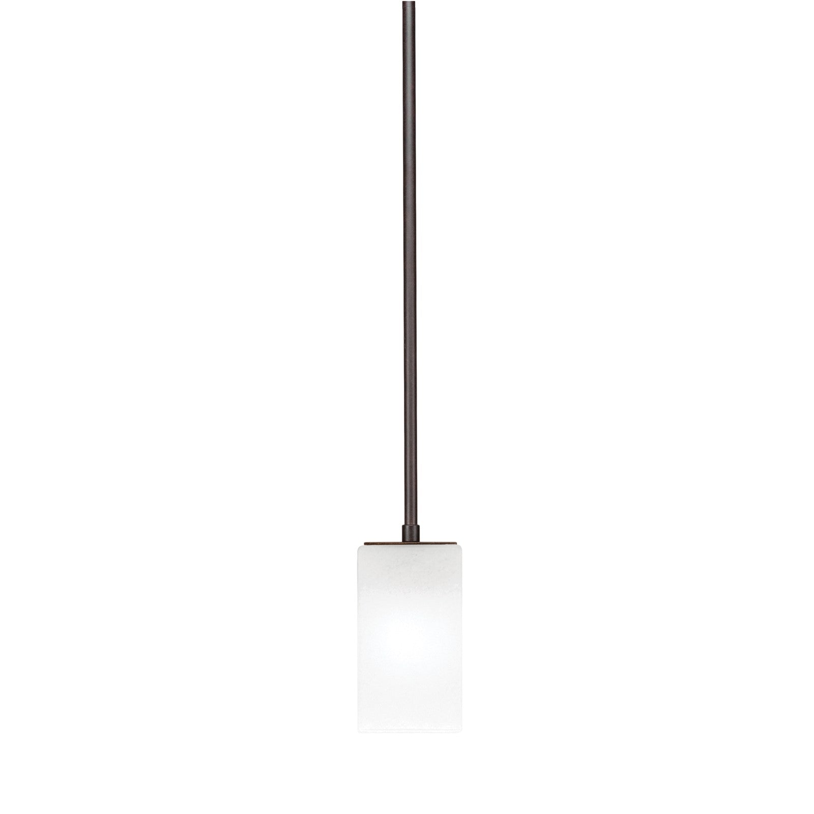 Toltec Apollo 4in 1-Light Pendant | Dark Granite Steel and White Marble Glass | Kitchen Island & Dining Area | 4 x 7.25 in | Model 573-DG-541