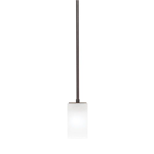 Toltec Apollo 4in 1-Light Pendant | Dark Granite Steel and White Marble Glass | Kitchen Island & Dining Area | 4 x 7.25 in | Model 573-DG-541