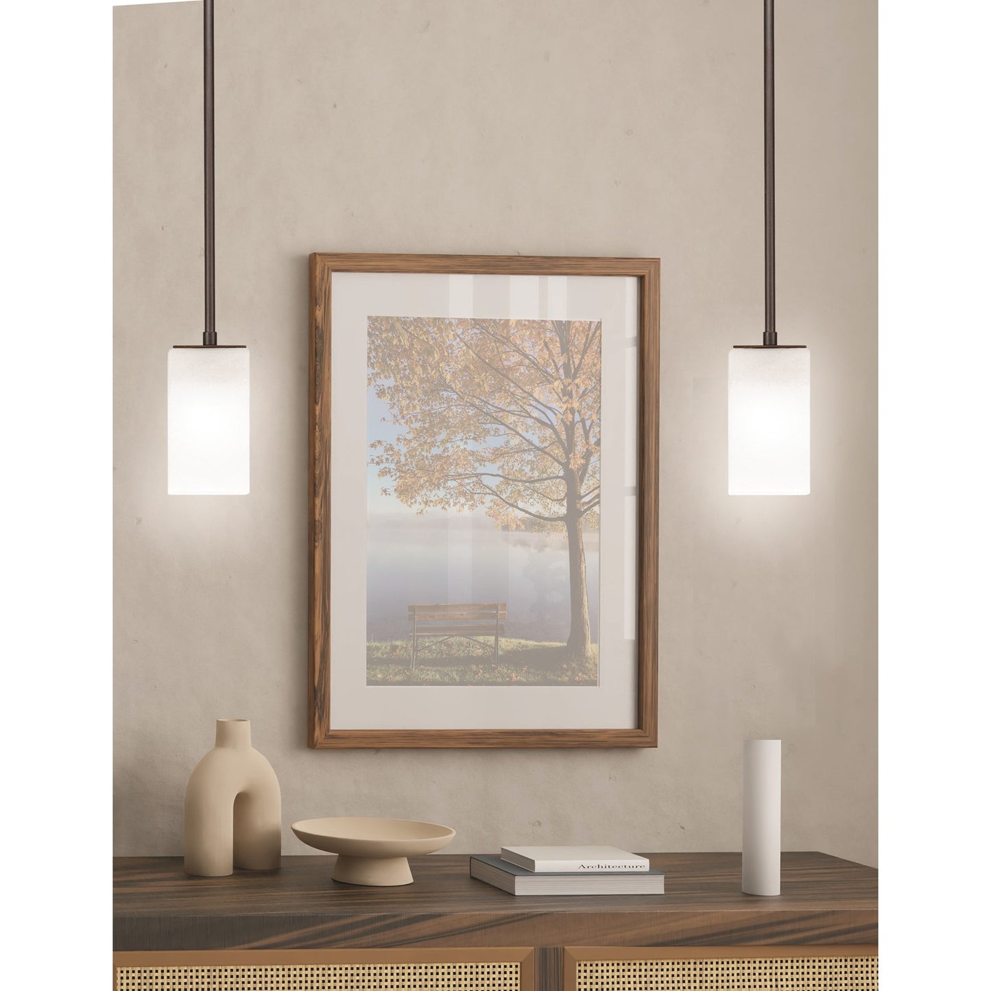Toltec Apollo 4in 1-Light Pendant | Dark Granite Steel and White Marble Glass | Kitchen Island & Dining Area | 4 x 7.25 in | Model 573-DG-541