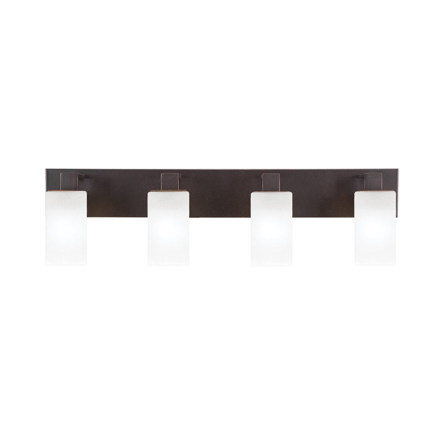 Toltec Apollo 32.75in 4-Light Bath Bar | Modern Dark Granite Steel and White Marble Glass | Bathroom Vanity Light | 32.75 x 4.5 x 8.75 in | Model 584-DG-541