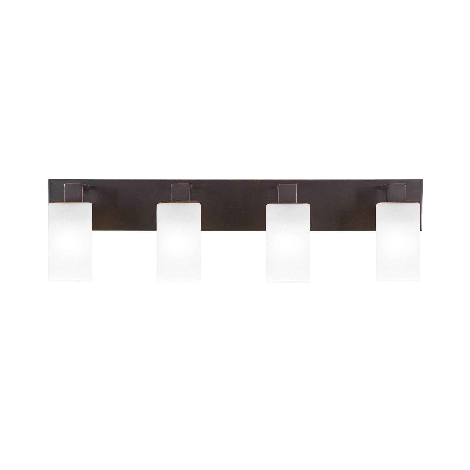 Toltec Apollo 32.75in 4-Light Bath Bar | Modern Dark Granite Steel and White Marble Glass | Bathroom Vanity Light | 32.75 x 4.5 x 8.75 in | Model 584-DG-541