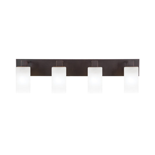 Toltec Apollo 32.75in 4-Light Bath Bar | Modern Dark Granite Steel and White Marble Glass | Bathroom Vanity Light | 32.75 x 4.5 x 8.75 in | Model 584-DG-541