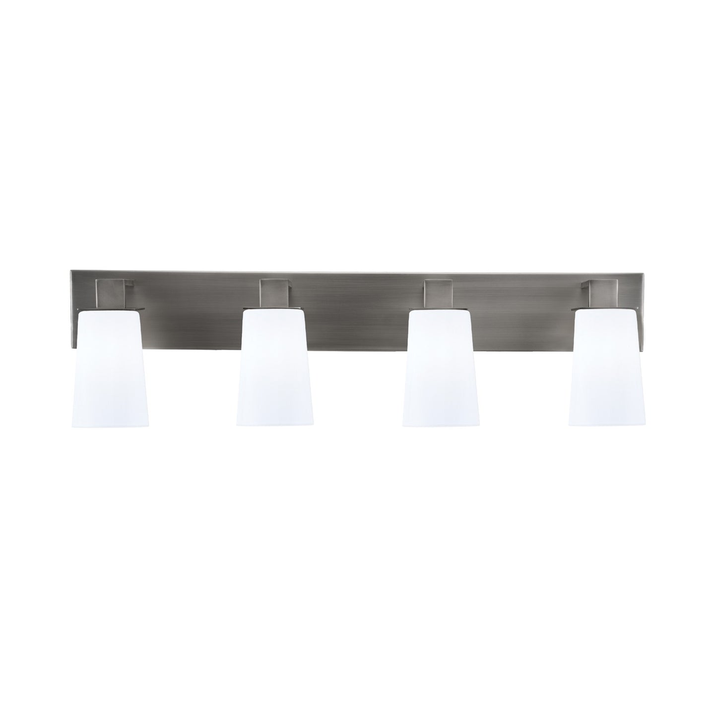Toltec Apollo 32.75in 4-Light Bath Bar | Modern Graphite Steel and White Opal Glass | Bathroom Vanity Light | 32.75 x 4.5 x 8.75 in | Model 584-GP-261