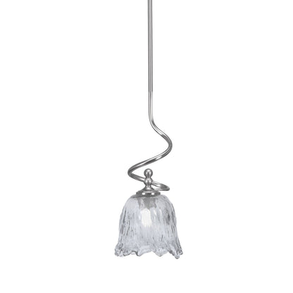 Toltec Capri 7in 1-Light Mini Pendant | Contemporary Brushed Nickel and Smoke Lava Glass | Kitchen Island & Dining Room | Model 901-BN-4232