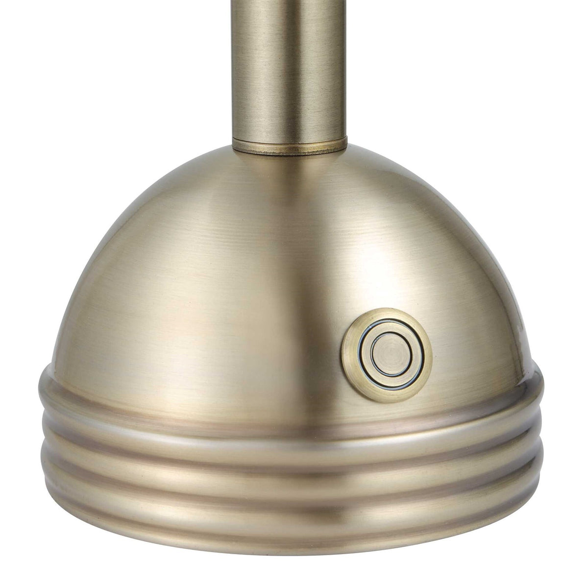 Uttermost Breece Rechargeable LED Accent Lamp | Brass-Plated Iron Dome | Bedside & Shelf Lighting | 7.25 x 7.25 x 11.25 in | Model 30689-1