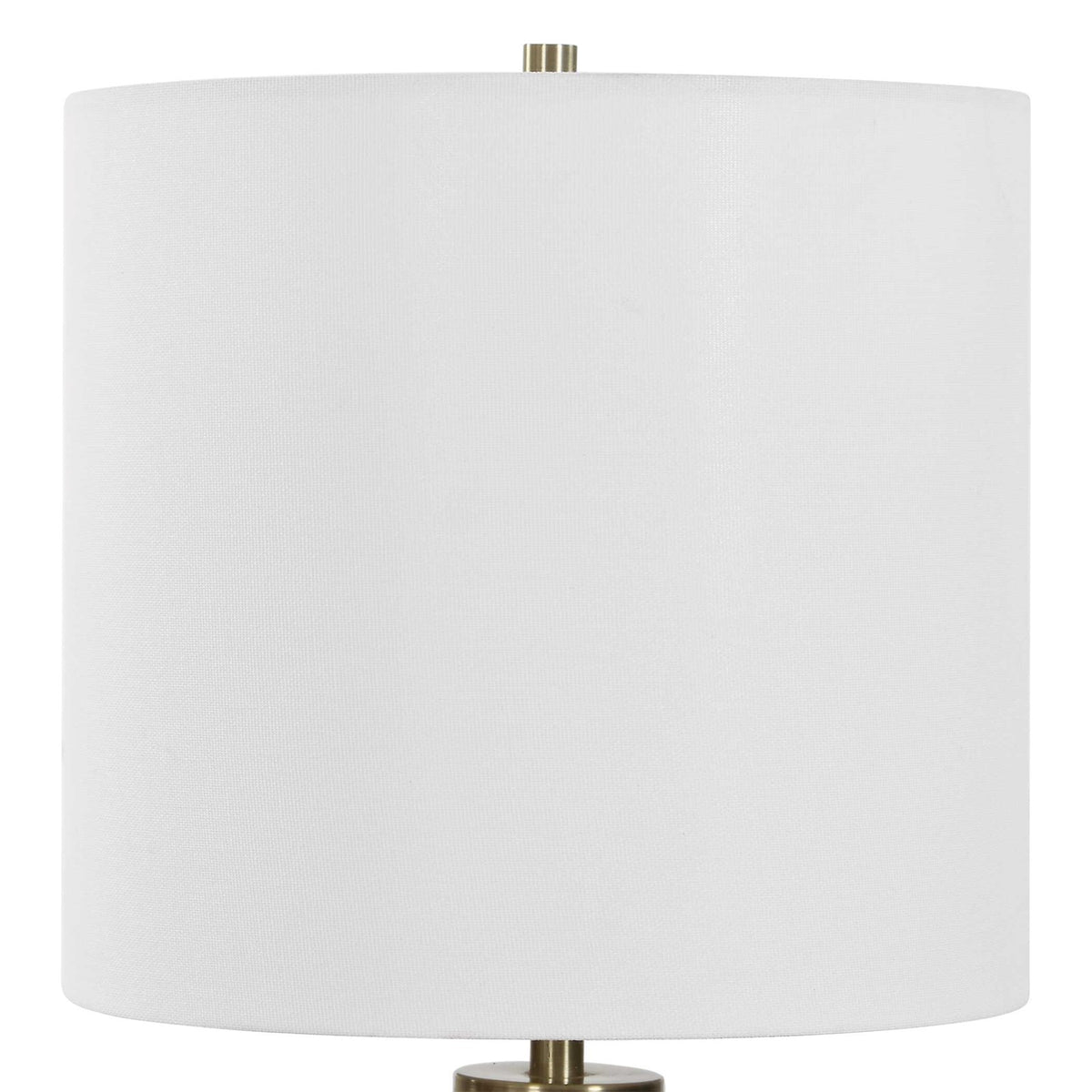 Uttermost Aspis 11in 1-Light Table Lamp | Green Glass and Antique Gold | Living Room & Bedroom | 11 x 11 x 31 in | Model 30760-1