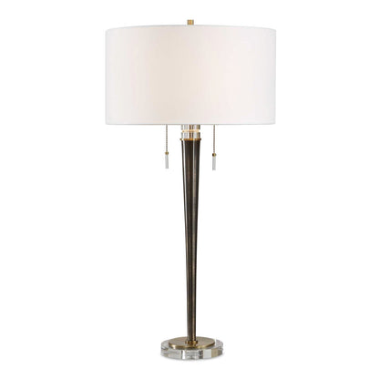 Uttermost Winchester 33.5in Table Lamp | Antique Brass Iron and Crystal | Living Room & Bedside | 17 x 17 x 33.5 in | Model 30764