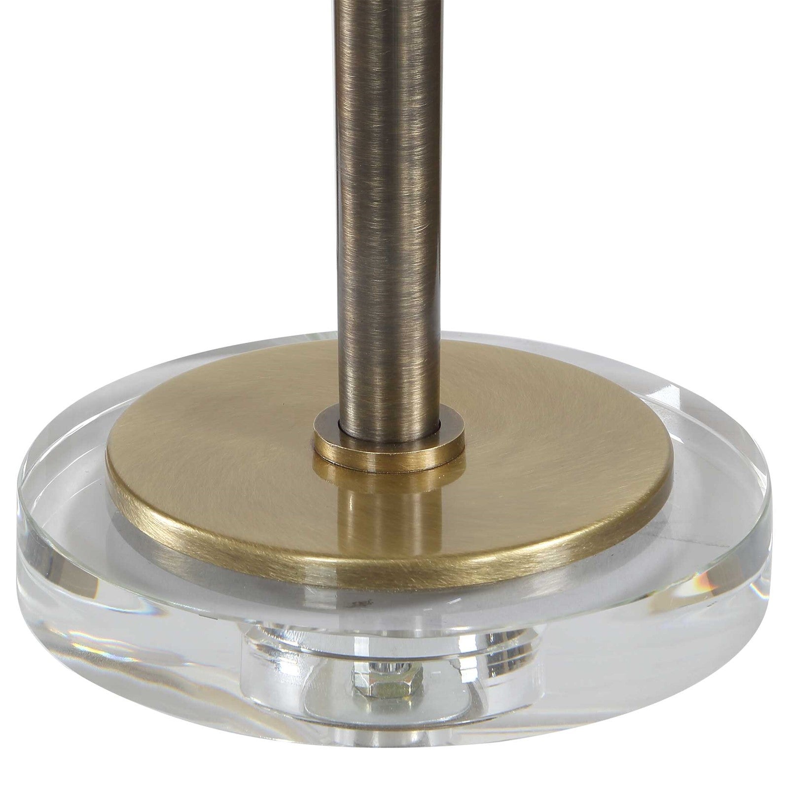 Uttermost Winchester 33.5in Table Lamp | Antique Brass Iron and Crystal | Living Room & Bedside | 17 x 17 x 33.5 in | Model 30764