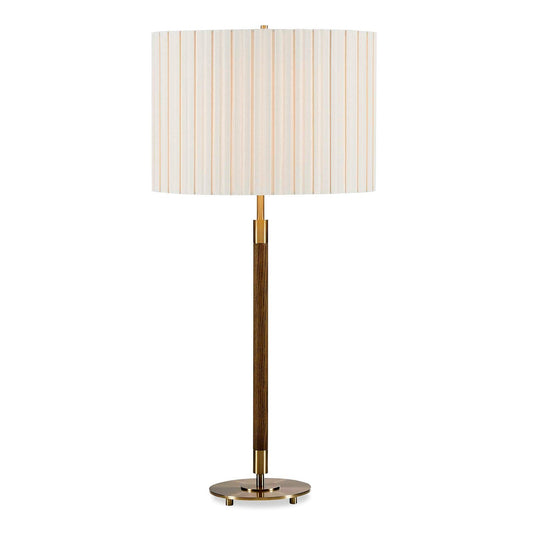 Uttermost Iliana 30in 1-Light Table Lamp | Dark Walnut Wood and Antique Brass Iron | Living Room & Bedroom | 14 x 14 x 30 in | Model 30812-1