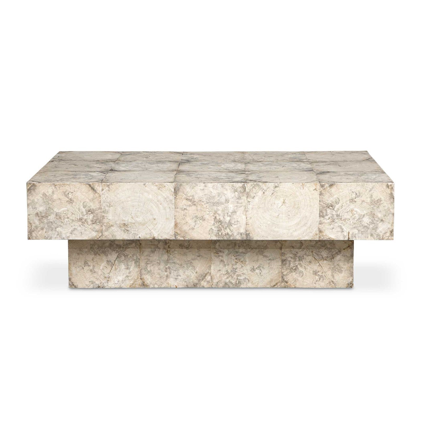 Uttermost Kotoa Bleached White Oval Coffee Table | Tamarind Wood Veneer Plinth Base | Living Room & Lounge | 50 x 30 x 16 in | Model 51140