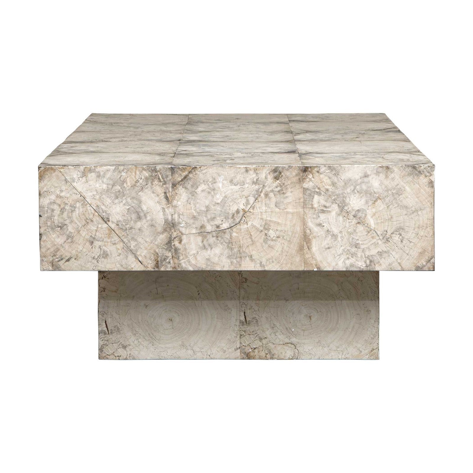 Uttermost Kotoa Bleached White Oval Coffee Table | Tamarind Wood Veneer Plinth Base | Living Room & Lounge | 50 x 30 x 16 in | Model 51140