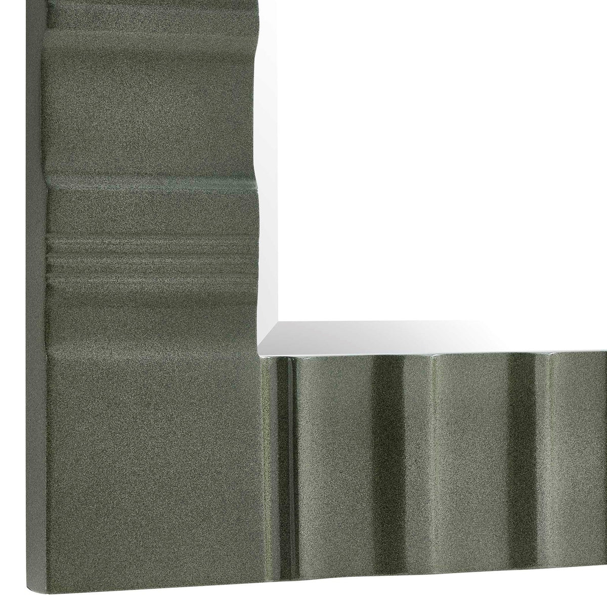 Uttermost Quincey 30x40in Olive Green Wood Mirror | Architectural Carved MDF Frame | Entryway & Living Room Wall Mirror | Model 8405