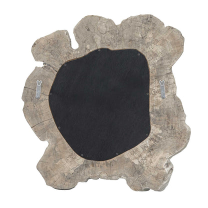 Uttermost Ariadne 28in Round Tamarind Wood Mirror | Bleached Wood Frame with Live Edge | Entryway & Bathroom Wall Mirror | Model 8409