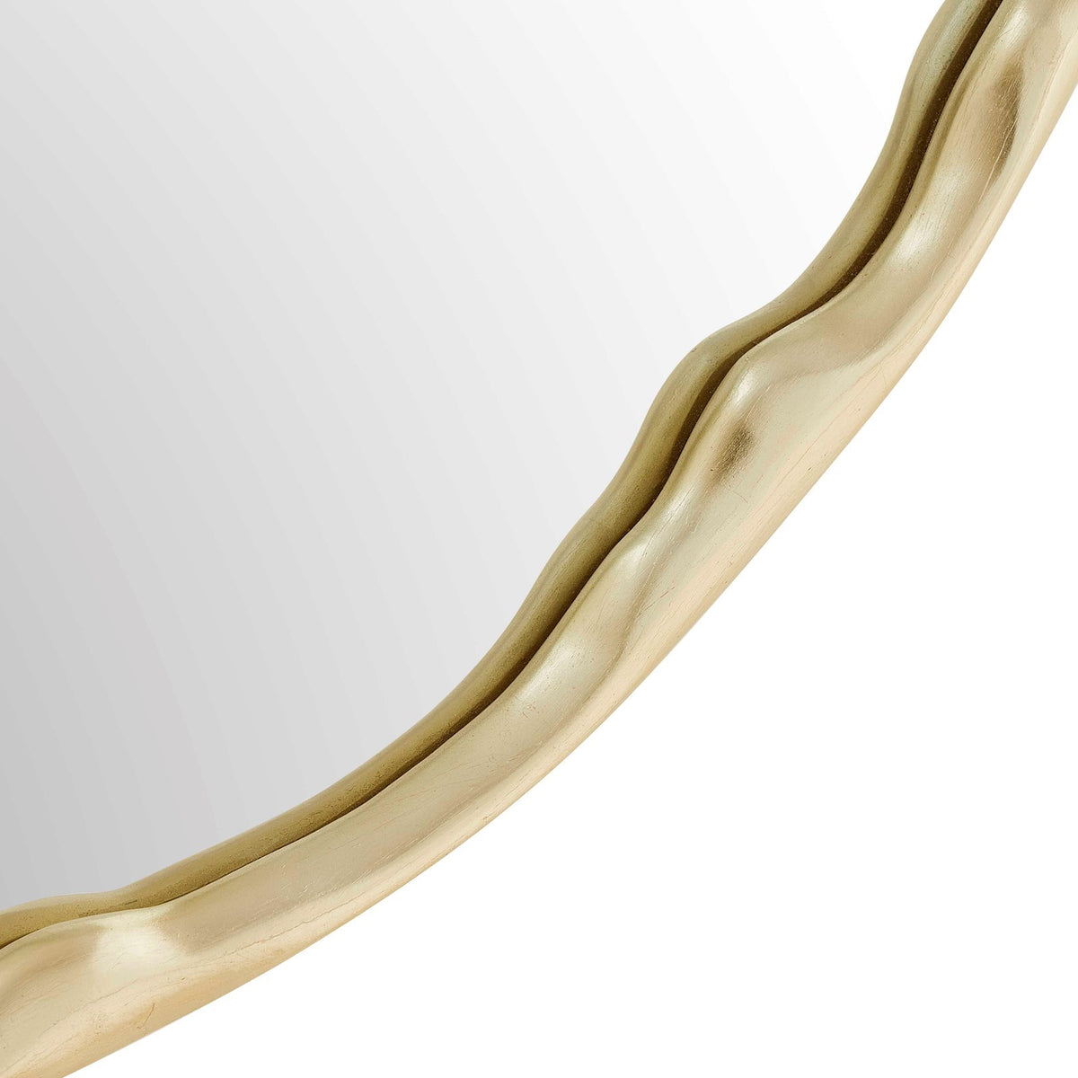 Uttermost Crinkle 40in Round Wall Mirror | Champagne Leaf Brass Gold | Entryway & Bedroom Accent | 40 x 40 x 1.5 in | Model 8413