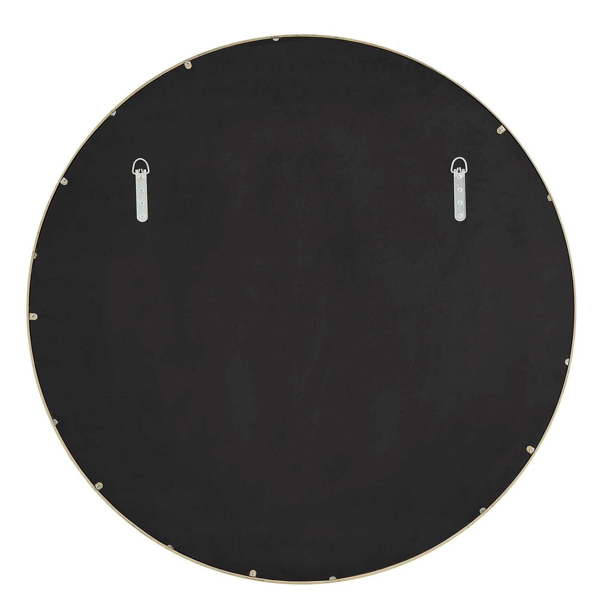Uttermost Crinkle 40in Round Wall Mirror | Champagne Leaf Brass Gold | Entryway & Bedroom Accent | 40 x 40 x 1.5 in | Model 8413