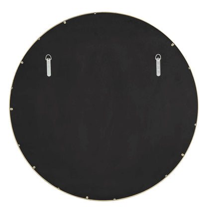 Uttermost Crinkle 40in Round Wall Mirror | Champagne Leaf Brass Gold | Entryway & Bedroom Accent | 40 x 40 x 1.5 in | Model 8413