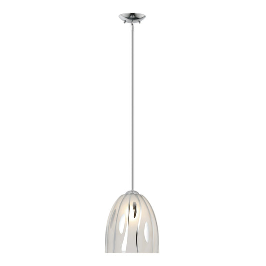 Varaluz Chroman Empire 1Lt Bell Pendant, Two-Layer Smoky Chrome