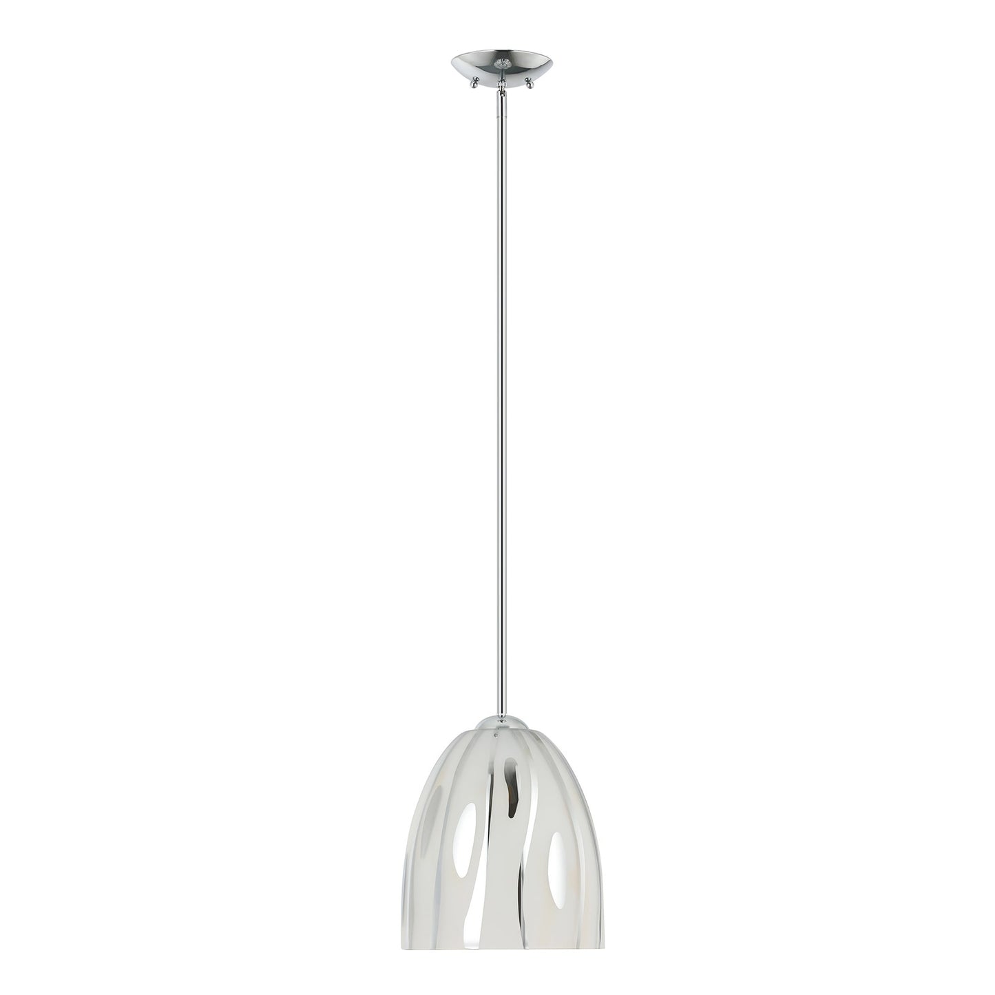 Varaluz Chroman Empire 1Lt Bell Pendant, Two-Layer Smoky Chrome