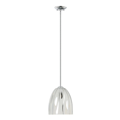 Varaluz Chroman Empire 1Lt Bell Pendant, Two-Layer Smoky Chrome