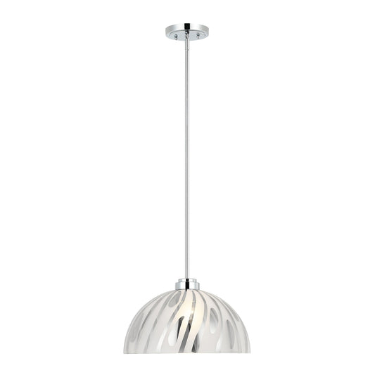 Varaluz Chroman Empire 1Lt 16"W Dome Pendant, Chrome