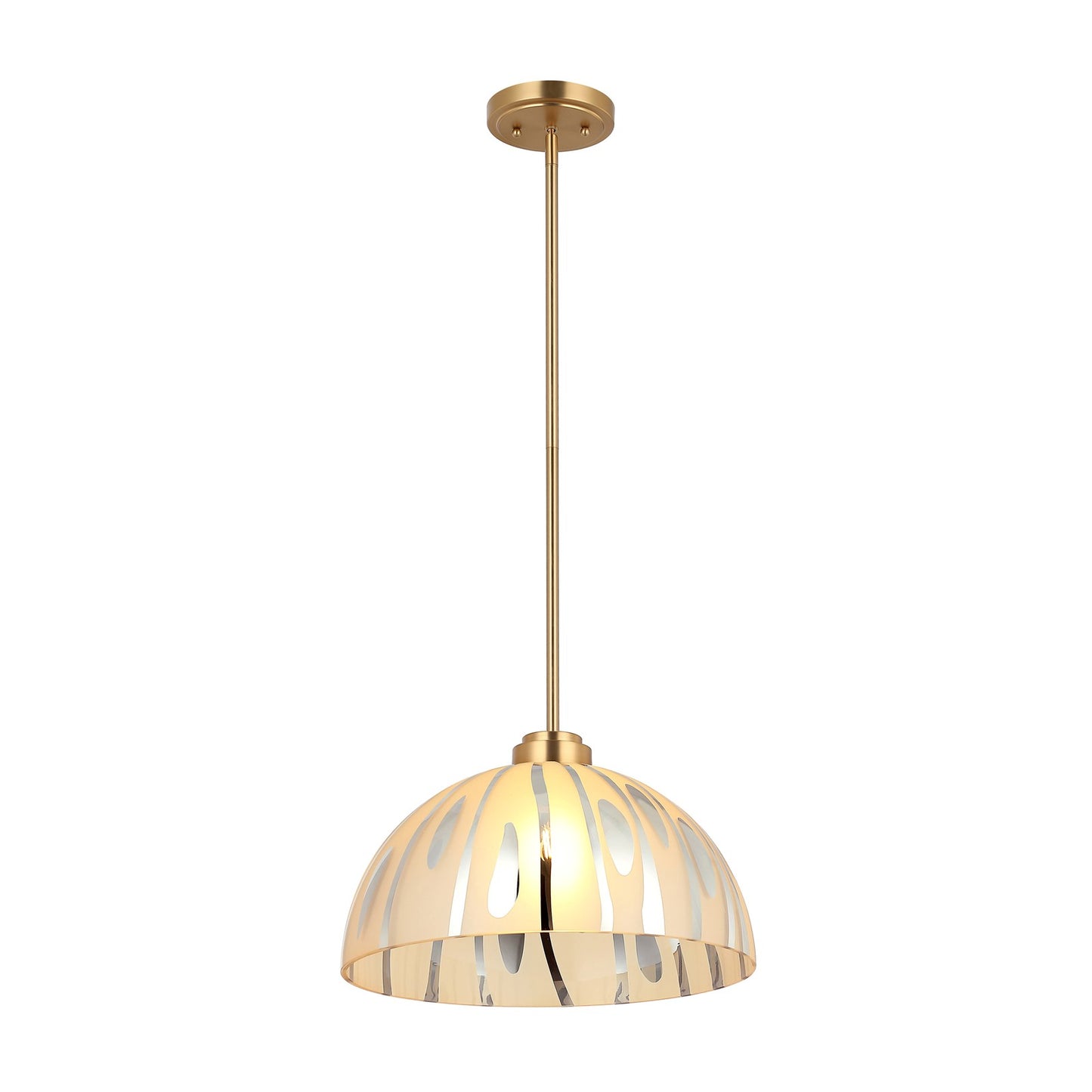 Varaluz Chroman Empire 1Lt 16"W Dome Pendant, Satin Gold