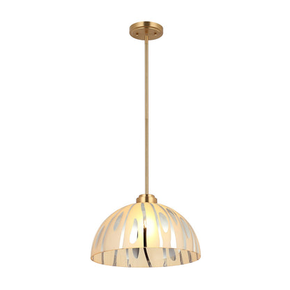Varaluz Chroman Empire 1Lt 16"W Dome Pendant, Satin Gold