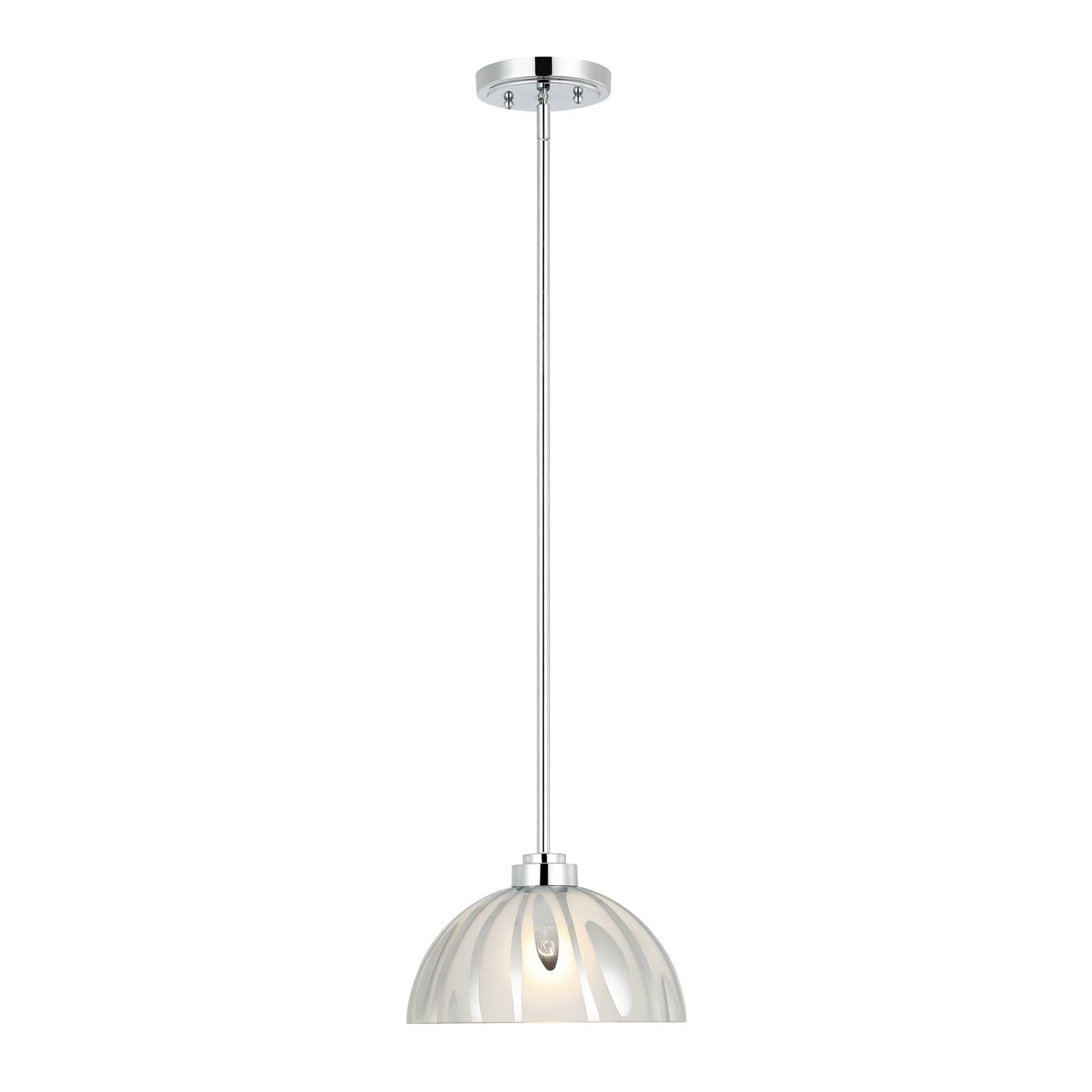 Varaluz Chroman Empire 1Lt 10"W Dome Pendant, Chrome