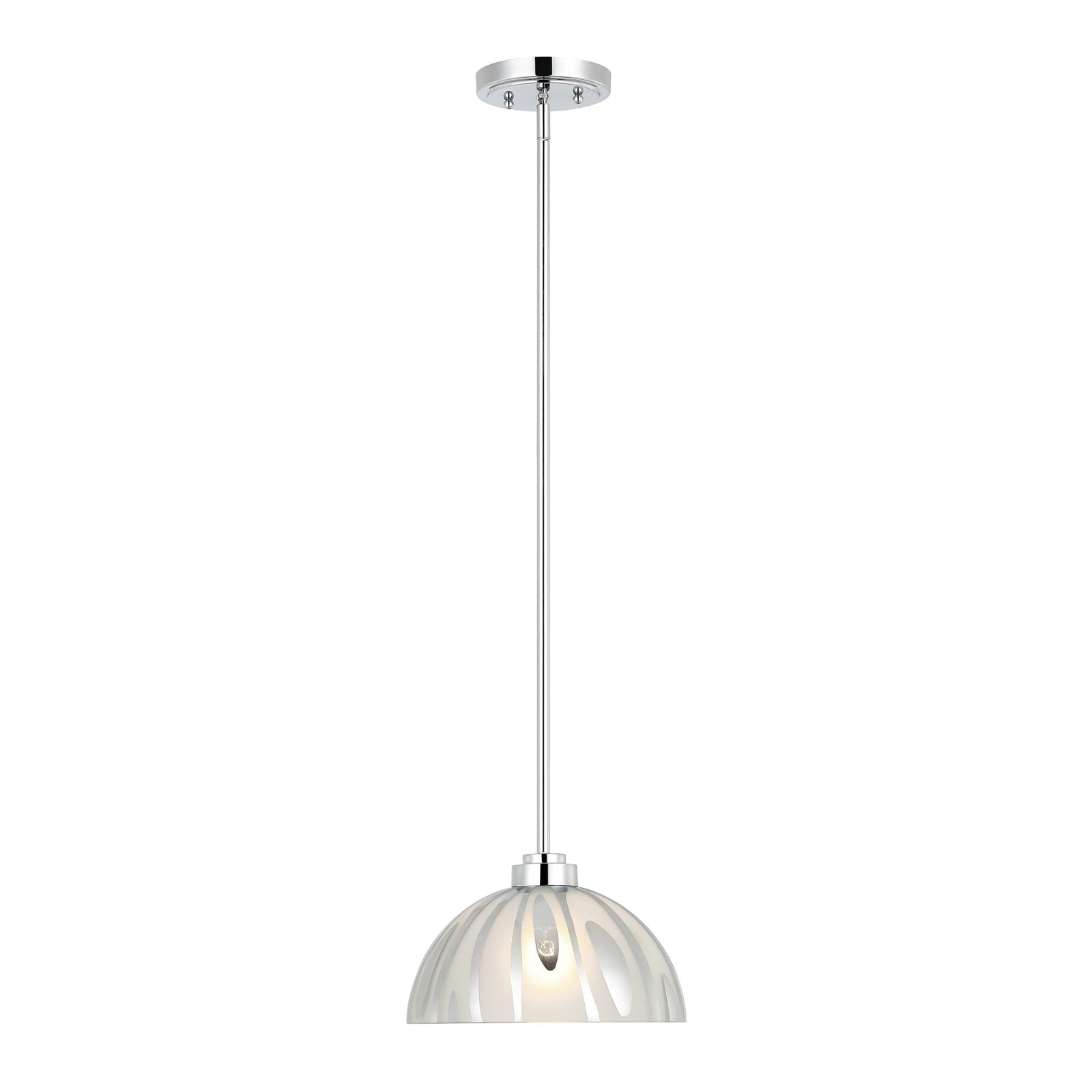 Varaluz Chroman Empire 1Lt 10"W Dome Pendant, Chrome