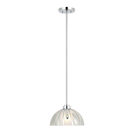 Varaluz Chroman Empire 1Lt 10"W Dome Pendant, Chrome
