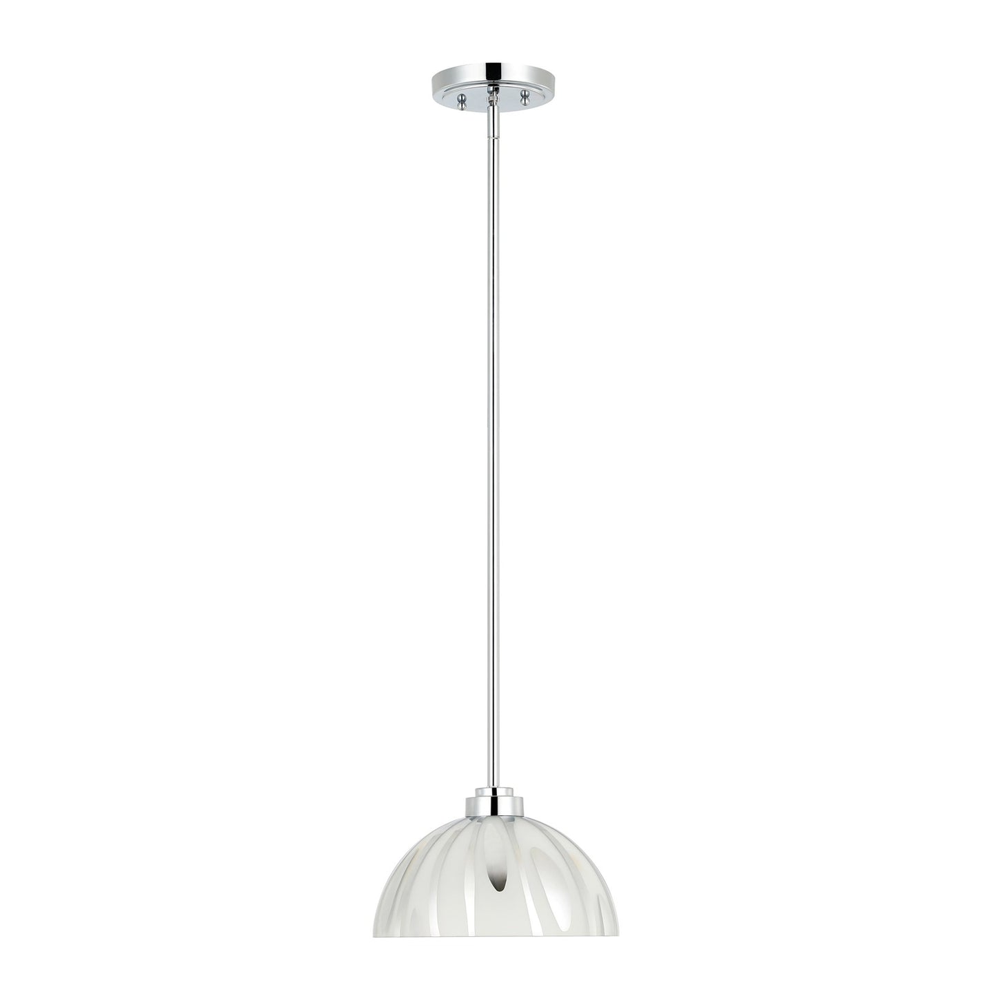 Varaluz Chroman Empire 1Lt 10"W Dome Pendant, Chrome