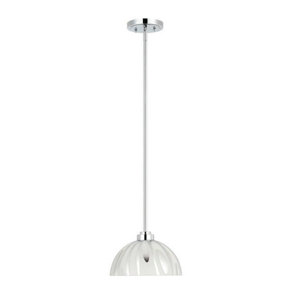 Varaluz Chroman Empire 1Lt 10"W Dome Pendant, Chrome