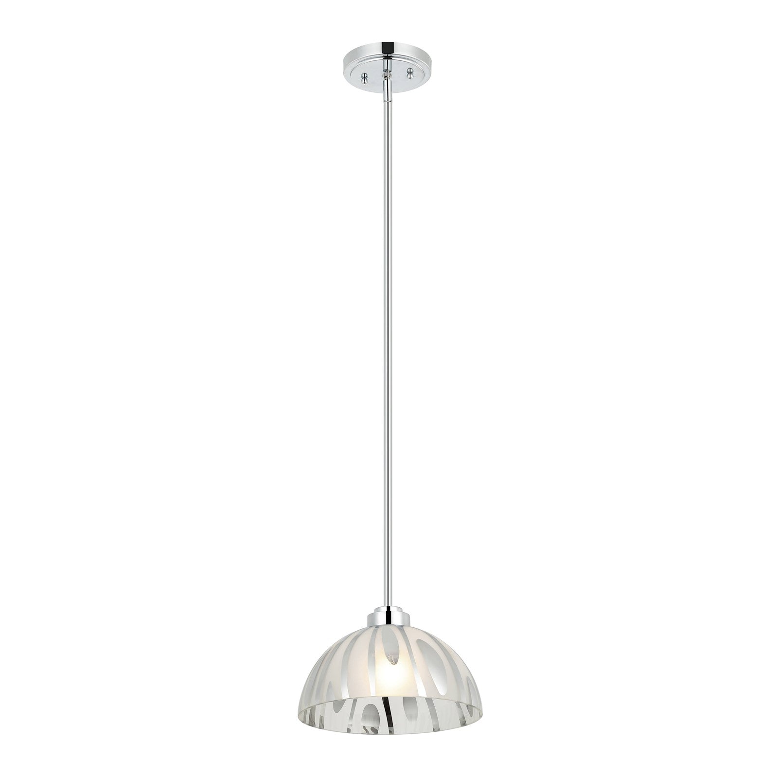 Varaluz Chroman Empire 1Lt 10"W Dome Pendant, Chrome