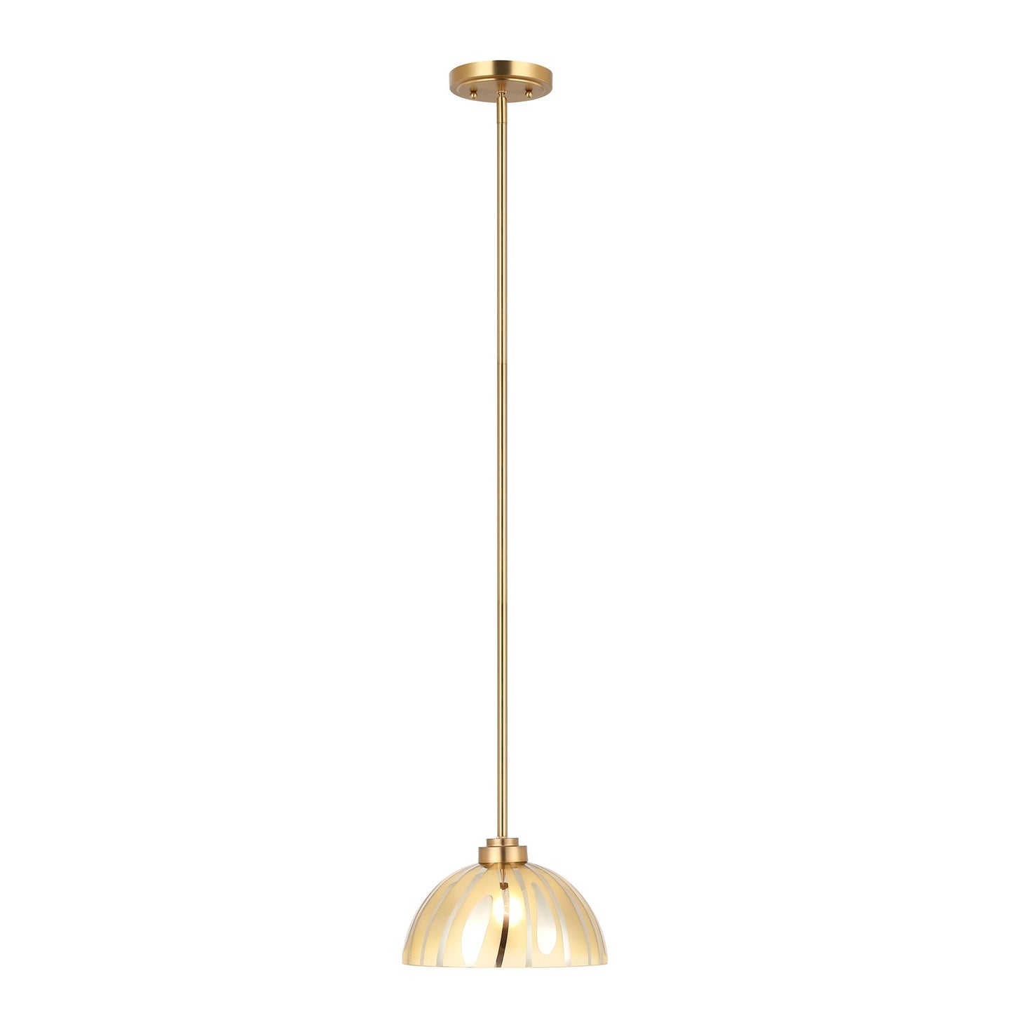 Varaluz Chroman Empire 1Lt 10"W Dome Pendant, Satin Gold
