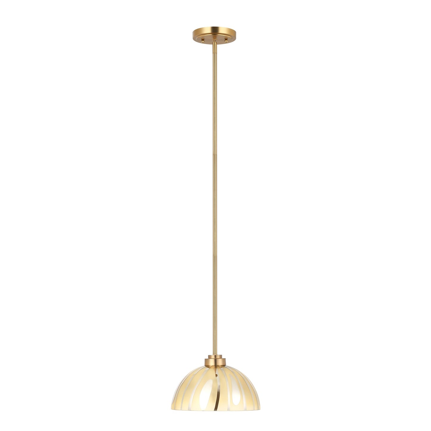 Varaluz Chroman Empire 1Lt 10"W Dome Pendant, Satin Gold
