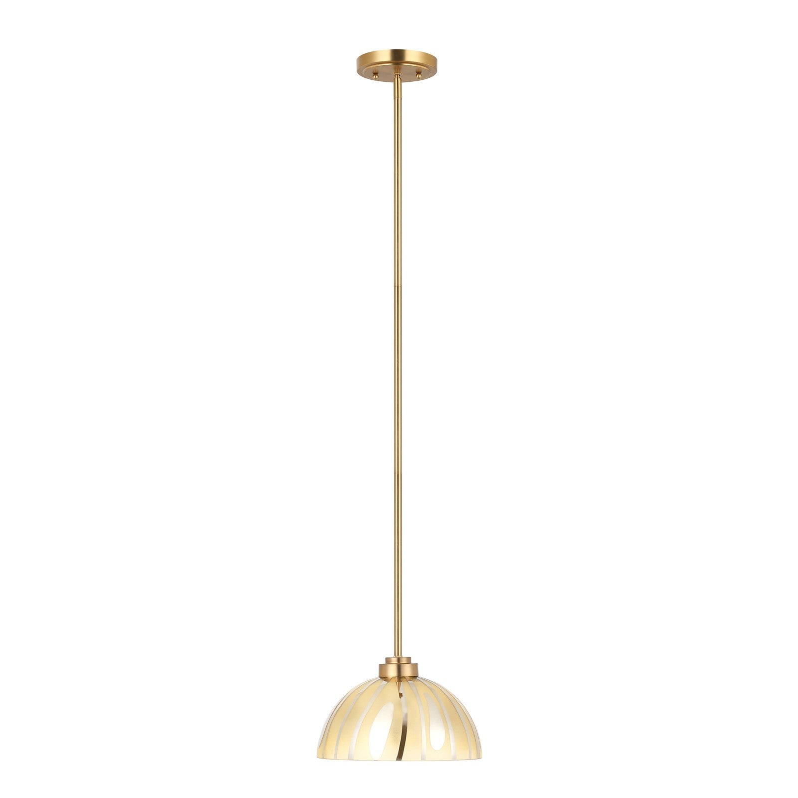 Varaluz Chroman Empire 1Lt 10"W Dome Pendant, Satin Gold