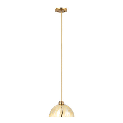 Varaluz Chroman Empire 1Lt 10"W Dome Pendant, Satin Gold