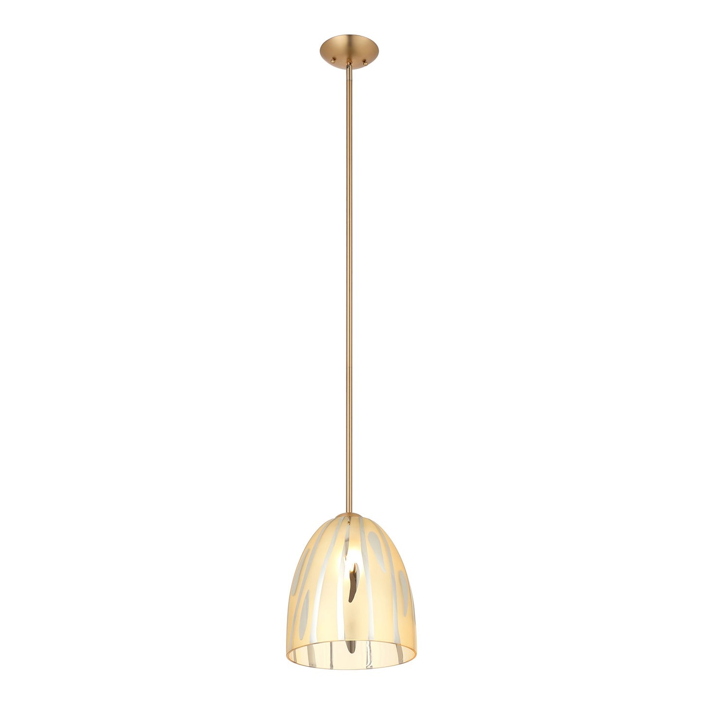 Varaluz Chroman Empire 1Lt Bell Pendant, Two-Layer Satin Gold
