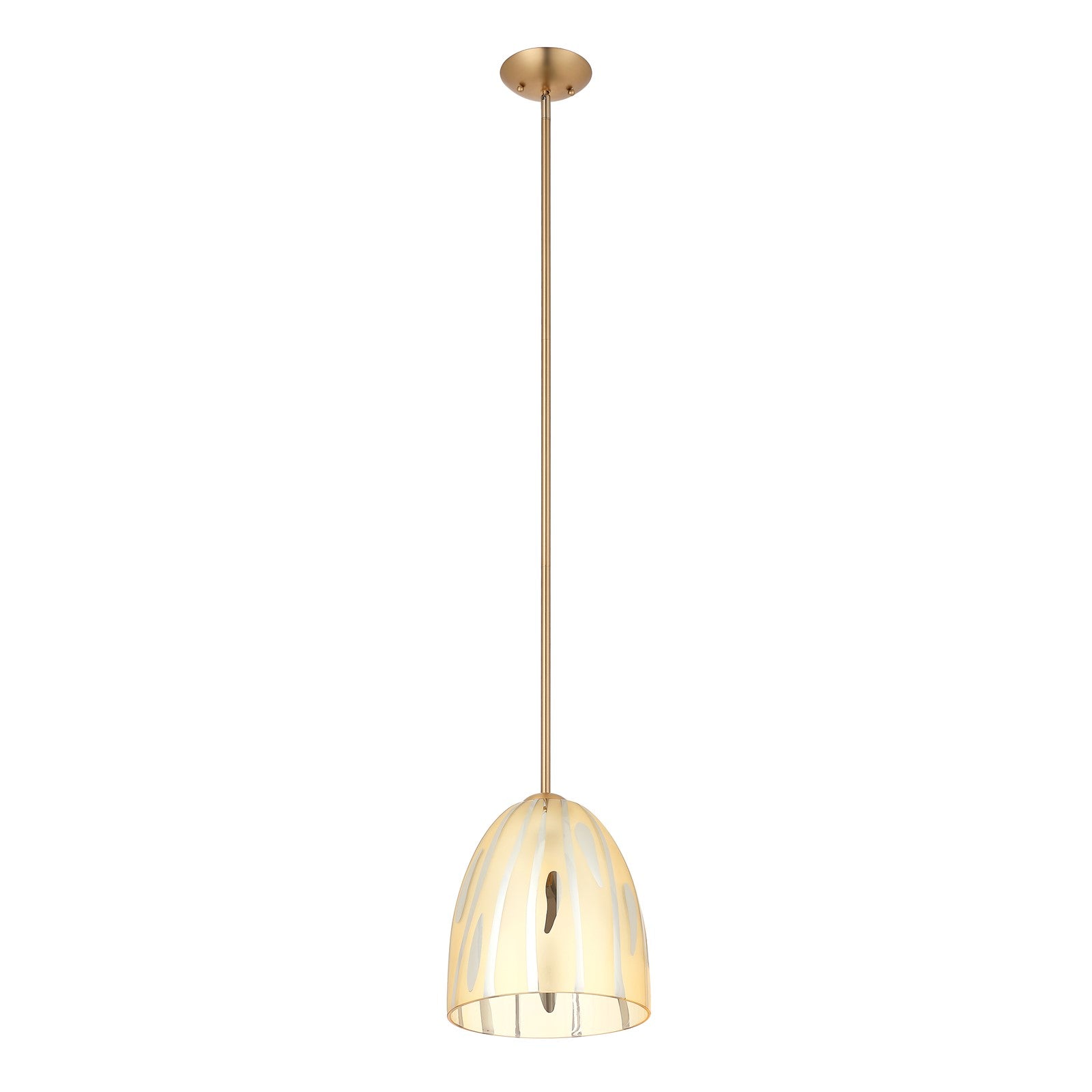 Varaluz Chroman Empire 1Lt Bell Pendant, Two-Layer Satin Gold