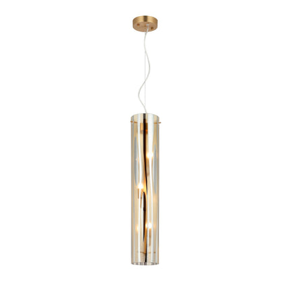 Varaluz Chroman Empire 3Lt Pendant, Satin Gold/Two-Layer Satin Gold