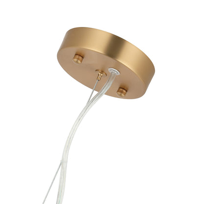 Varaluz Chroman Empire 3Lt Pendant, Satin Gold/Two-Layer Satin Gold