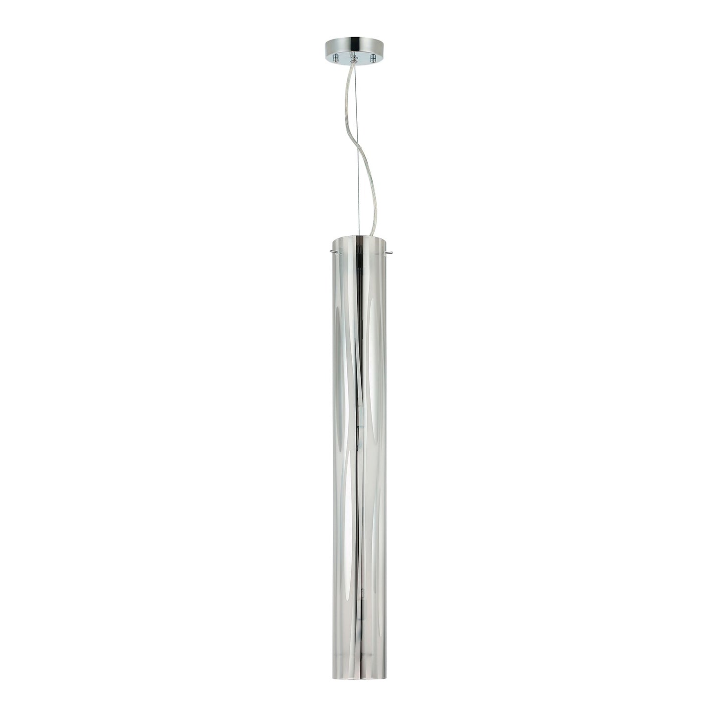 Varaluz Chroman Empire 4Lt Pendant, Chrome/Two-Layer Smoky Chrome