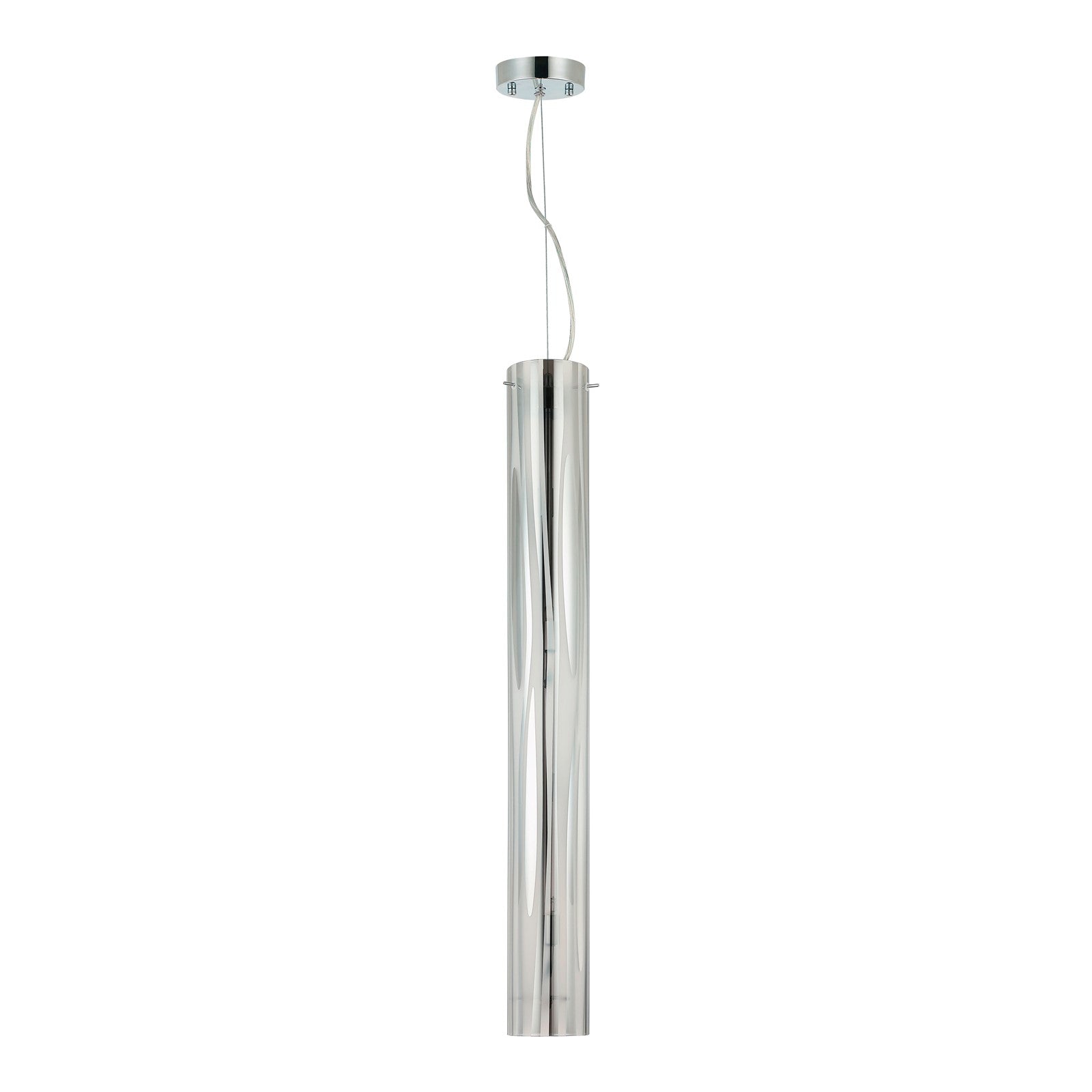 Varaluz Chroman Empire 4Lt Pendant, Chrome/Two-Layer Smoky Chrome