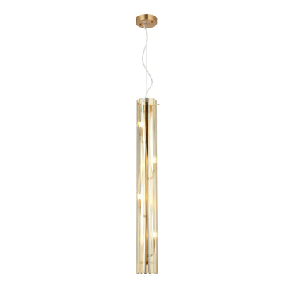 Varaluz Chroman Empire 4Lt Pendant, Satin Gold/Two-Layer Satin Gold