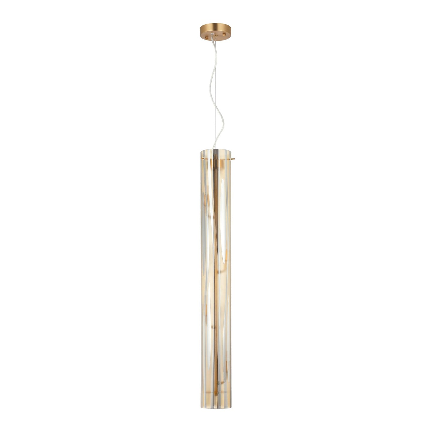 Varaluz Chroman Empire 4Lt Pendant, Satin Gold/Two-Layer Satin Gold