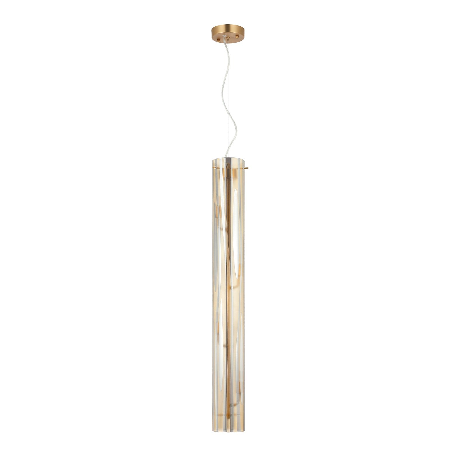 Varaluz Chroman Empire 4Lt Pendant, Satin Gold/Two-Layer Satin Gold
